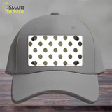 Gold White Dots Oil Rubbed Novelty License Plate Hat Cotton / Gray