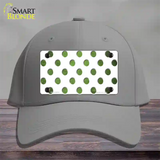 Lime Green White Dots Oil Rubbed Novelty License Plate Hat Cotton / Gray