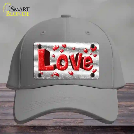 Love Novelty License Plate Hat Cotton / Gray