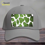 Lime Green White Giraffe Oil Rubbed Novelty License Plate Hat Cotton / Gray