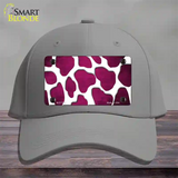 Pink White Giraffe Oil Rubbed Novelty License Plate Hat Cotton / Gray