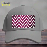 Pink White Chevron Oil Rubbed Novelty License Plate Hat Cotton / Gray