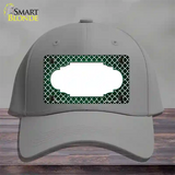 Green White Quatrefoil Scallop Oil Rubbed Novelty License Plate Hat Cotton / Gray