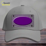 Purple White Small Chevron Oval Oil Rubbed Novelty License Plate Hat Cotton / Gray