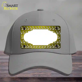 Yellow White Anchor Scallop Oil Rubbed Novelty License Plate Hat Cotton / Gray