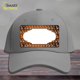 Orange White Anchor Scallop Oil Rubbed Novelty License Plate Hat Cotton / Gray