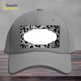 White Black Cheetah Scallop Oil Rubbed Novelty License Plate Hat Cotton / Gray