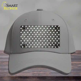 Gray White Small Dots Oil Rubbed Novelty License Plate Hat Cotton / Gray