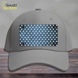 Light Blue White Small Dots Oil Rubbed Novelty License Plate Hat Cotton / Gray