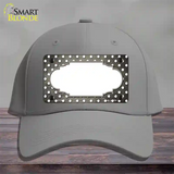 Tan White Small Dots Scallop Oil Rubbed Novelty License Plate Hat Cotton / Gray