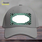 Mint White Small Dots Scallop Oil Rubbed Novelty License Plate Hat Cotton / Gray