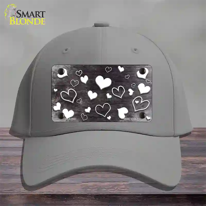 Black White Love Oil Rubbed Novelty License Plate Hat Cotton / Gray