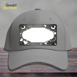 Gray White Love Scallop Oil Rubbed Novelty License Plate Hat Cotton / Gray