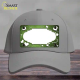 Lime Green White Love Scallop Oil Rubbed Novelty License Plate Hat Cotton / Gray