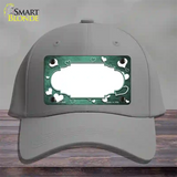 Mint White Love Scallop Oil Rubbed Novelty License Plate Hat Cotton / Gray