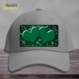 Green White Dragonfly Hearts Oil Rubbed Novelty License Plate Hat Cotton / Gray