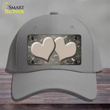 Tan White Dragonfly Hearts Oil Rubbed Novelty License Plate Hat Cotton / Gray