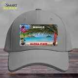 Blank Mahalo Hawaii State Novelty License Plate Hat Cotton / Gray