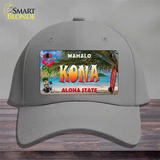 Kona Hawaii State Novelty License Plate Hat Cotton / Gray