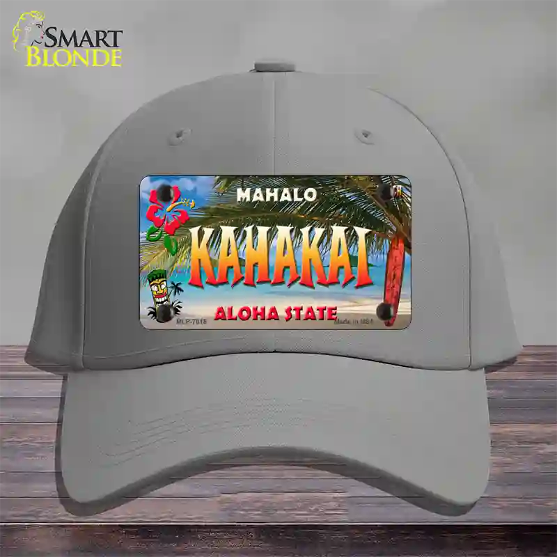 Kahakai Hawaii State Novelty License Plate Hat Cotton / Gray