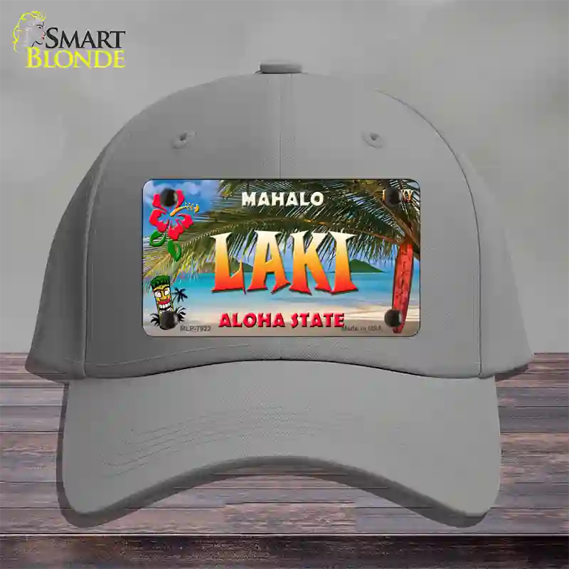 Laki Hawaii State Novelty License Plate Hat Cotton / Gray