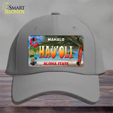 Hau oli Hawaii State Novelty License Plate Hat Cotton / Gray