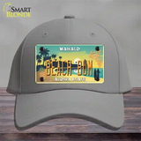 Beach Bum Hawaii Pineapple Novelty License Plate Hat Cotton / Gray