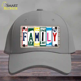 Family License Plate Art Wood Novelty License Plate Hat Cotton / Gray