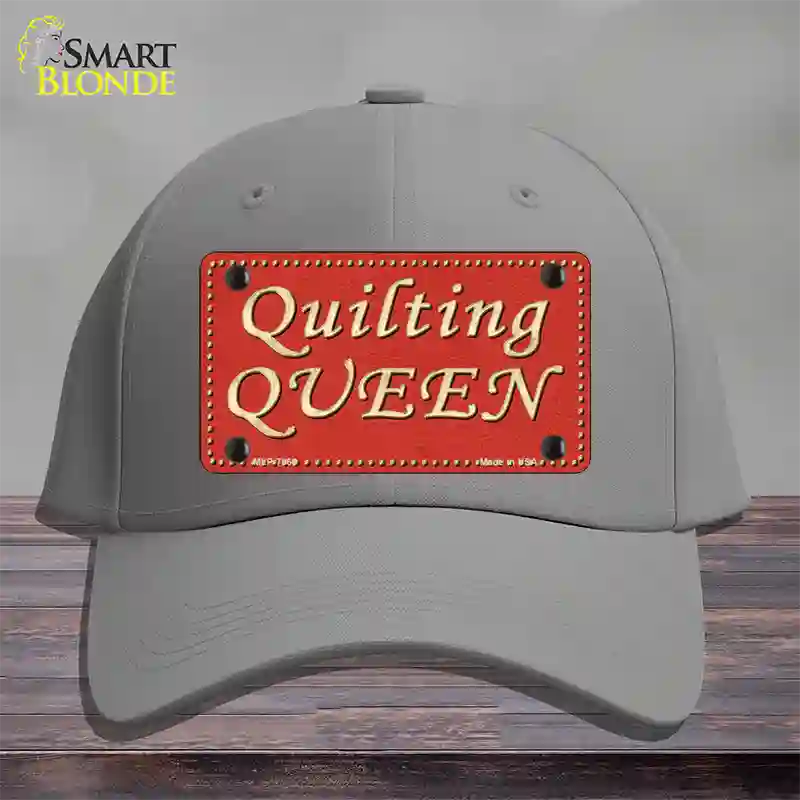 Quilting Queen Novelty License Plate Hat Cotton / Gray