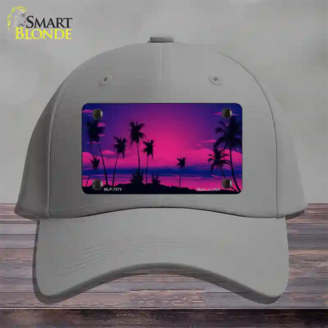 Sunset Pink Novelty License Plate Hat Cotton / Gray