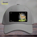 Deer Offset Novelty License Plate Hat Cotton / Gray