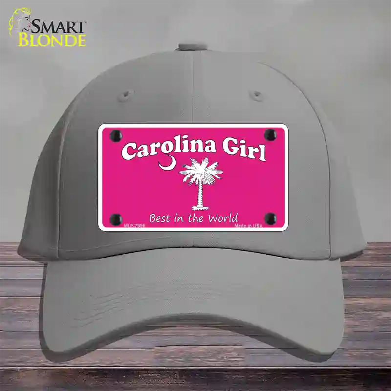 Carolina Girl Pink Novelty License Plate Hat Cotton / Gray