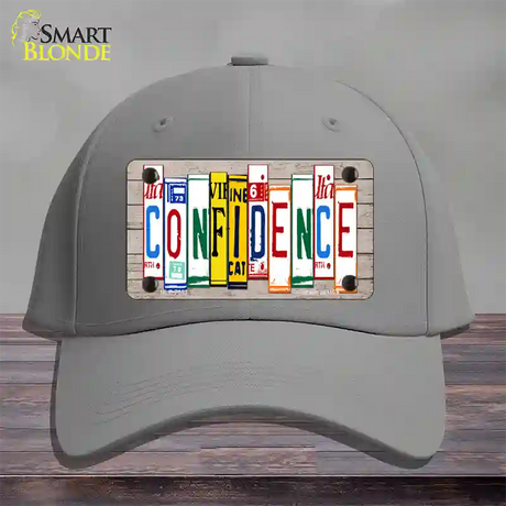 Confidence Wood License Plate Art Novelty License Plate Hat Cotton / Gray