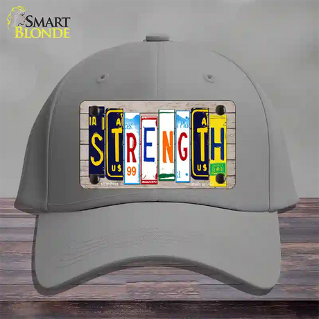 Strength Wood License Plate Art Novelty License Plate Hat Cotton / Gray