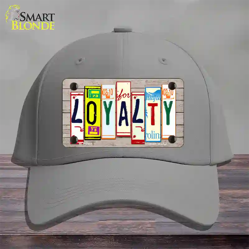 Loyalty Wood License Plate Art Novelty License Plate Hat Cotton / Gray