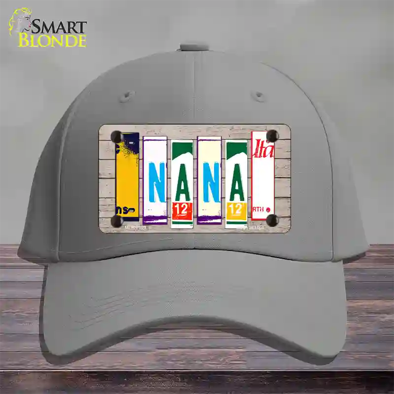 Nana Wood License Plate Art Novelty License Plate Hat Cotton / Gray