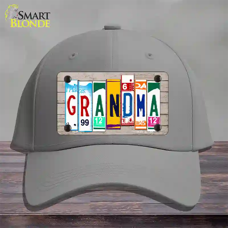 Grandma Wood License Plate Art Novelty License Plate Hat Cotton / Gray