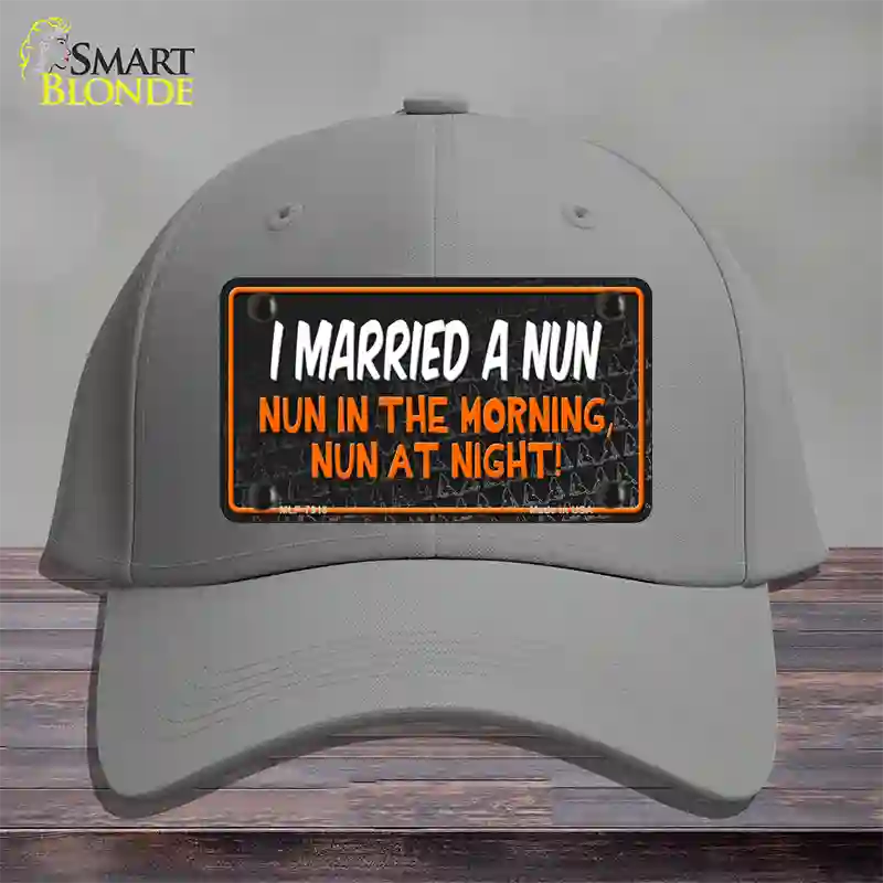 I Married A Nun Novelty License Plate Hat Cotton / Gray