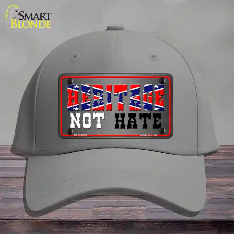 Heritage Not Hate Novelty License Plate Hat Cotton / Gray