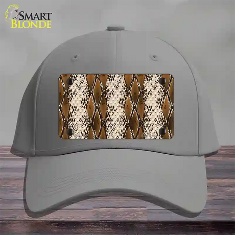 Snake Print Novelty License Plate Hat Cotton / Gray