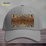 Cheetah Print Novelty License Plate Hat Cotton / Gray