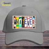 Whatever Wood License Plate Art Novelty License Plate Hat Cotton / Gray