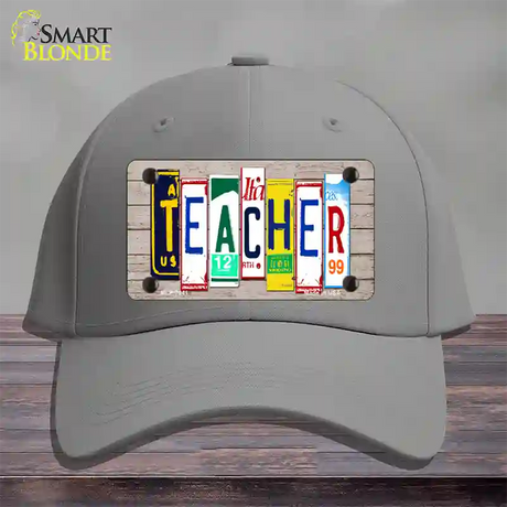 Teacher Wood License Plate Art Novelty License Plate Hat Cotton / Gray