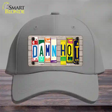 Damn Hot Wood License Plate Art Novelty License Plate Hat Cotton / Gray