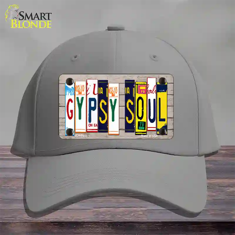 Gypsy Soul Wood License Plate Art Novelty License Plate Hat Cotton / Gray