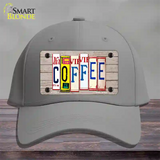 Coffee Wood License Plate Art Novelty License Plate Hat Cotton / Gray