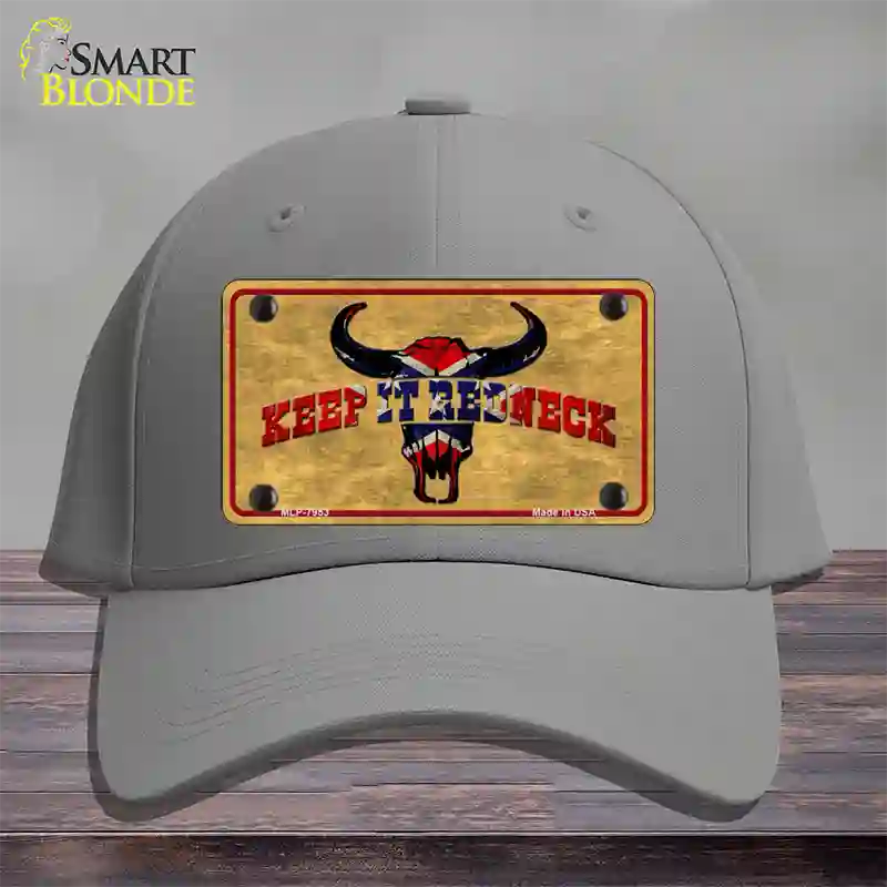 Keep It Redneck Novelty License Plate Hat Cotton / Gray