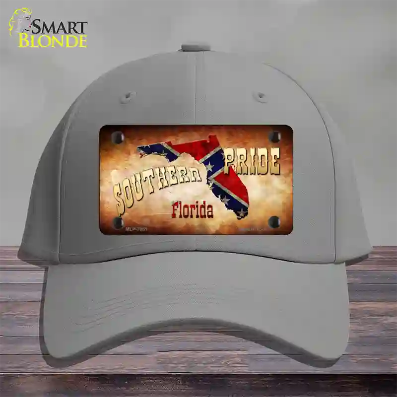 Southern Pride Florida Novelty License Plate Hat Cotton / Gray