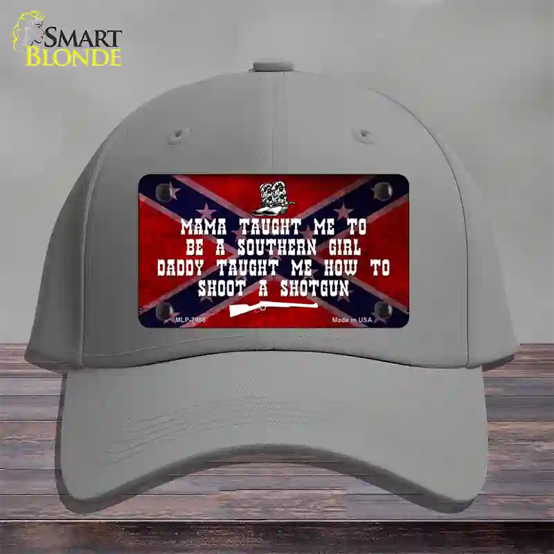 Mama Taught Me Novelty License Plate Hat Cotton / Gray