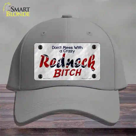 Dont Mess With Crazy Novelty License Plate Hat Cotton / Gray